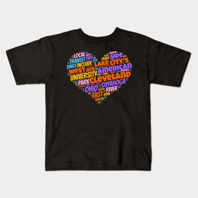 I love Cleveland Kids T-Shirt by Superfunky